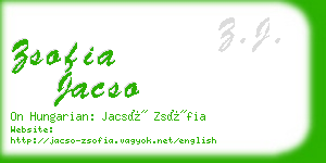 zsofia jacso business card